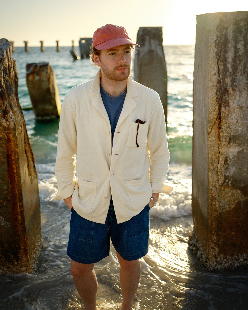 Loafer Jacket in Antique White Terrycloth – Quaker Marine Supply Co.