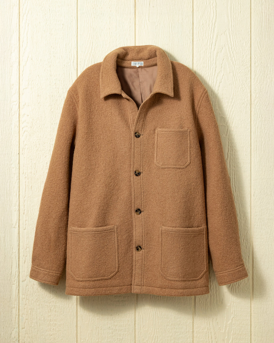 Felted Wool French Workman's Jacket in Camel – Quaker Marine