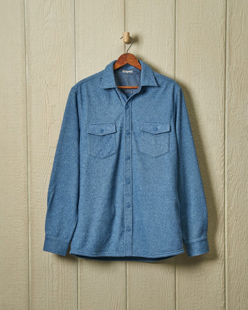 Fleece Overshirt in Ice Blue