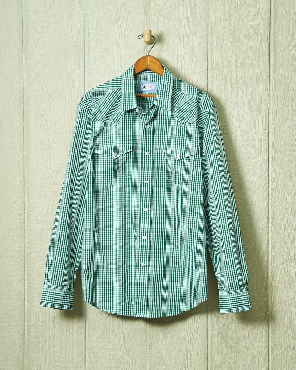 Western Sea-Washed Shirt in Green Glen Plaid – Quaker Marine Supply Co.