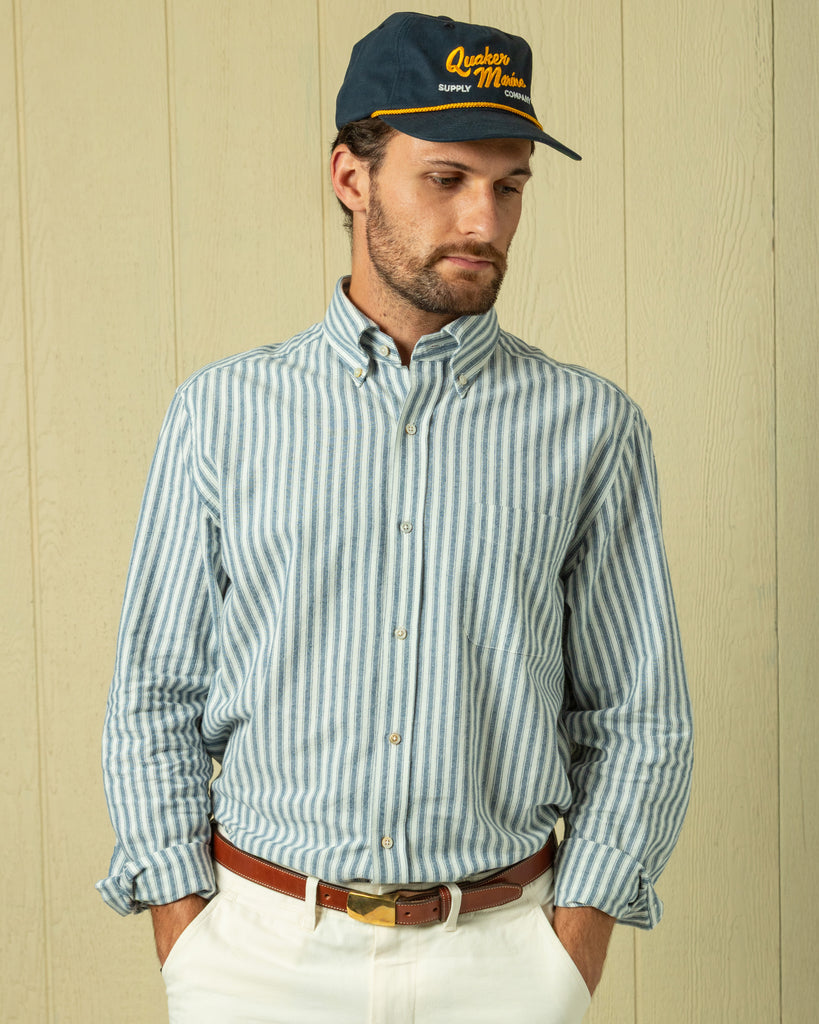French Workman's Jacket in Khaki Herringbone – Quaker Marine