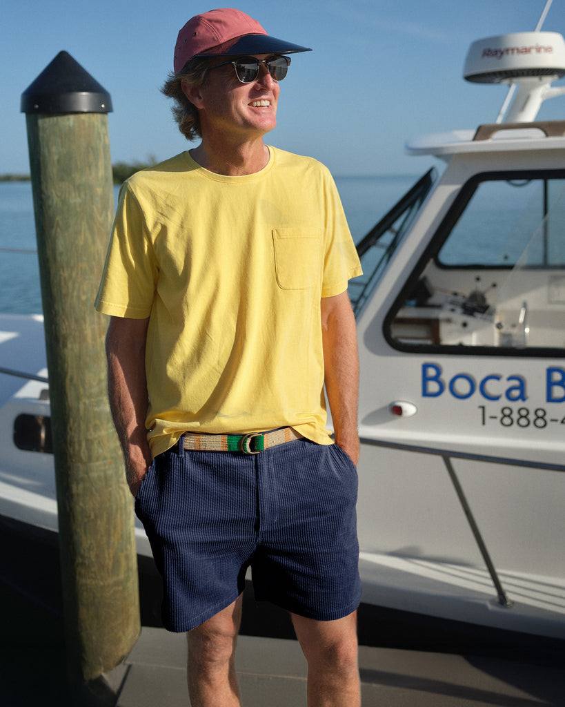 Cove Short in Navy Seersucker Corduroy – Quaker Marine Supply Co.
