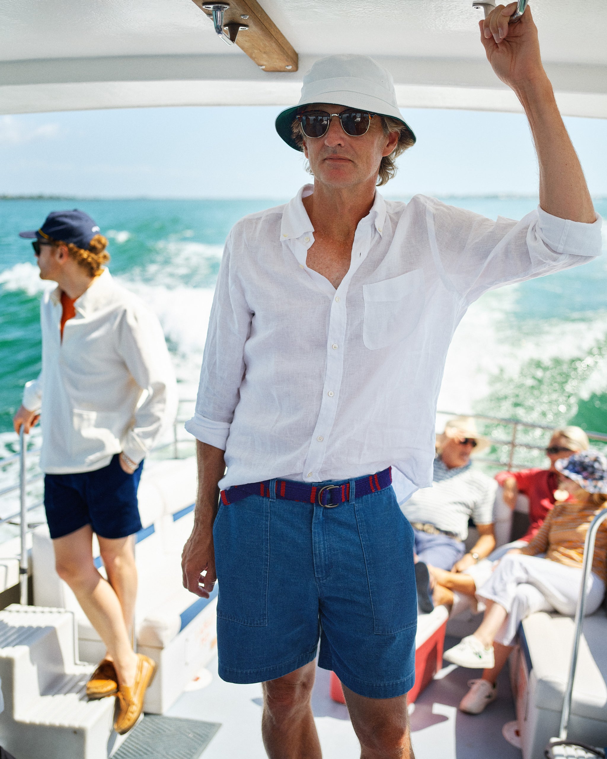 Transatlantic Bucket Hat in White – Quaker Marine Supply Co.
