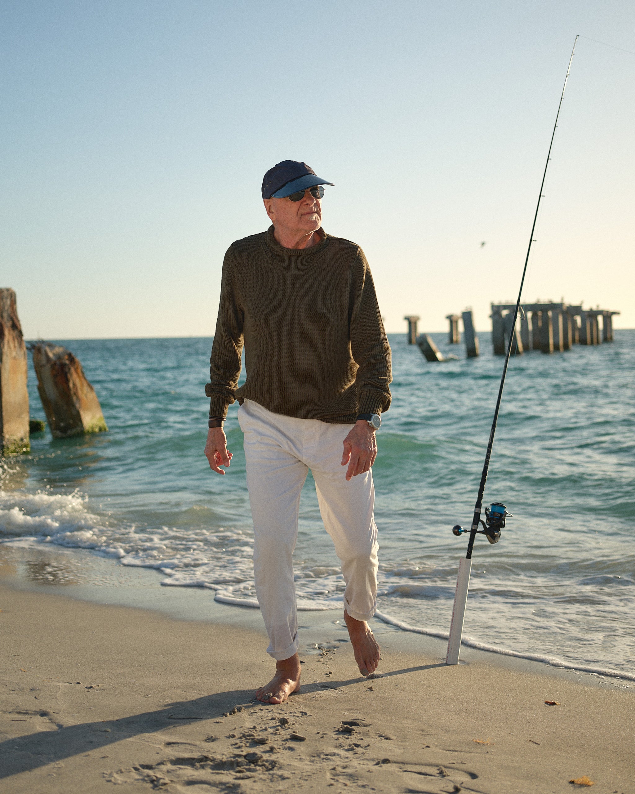 Fisherman's Sweater in Olive – Quaker Marine Supply Co.