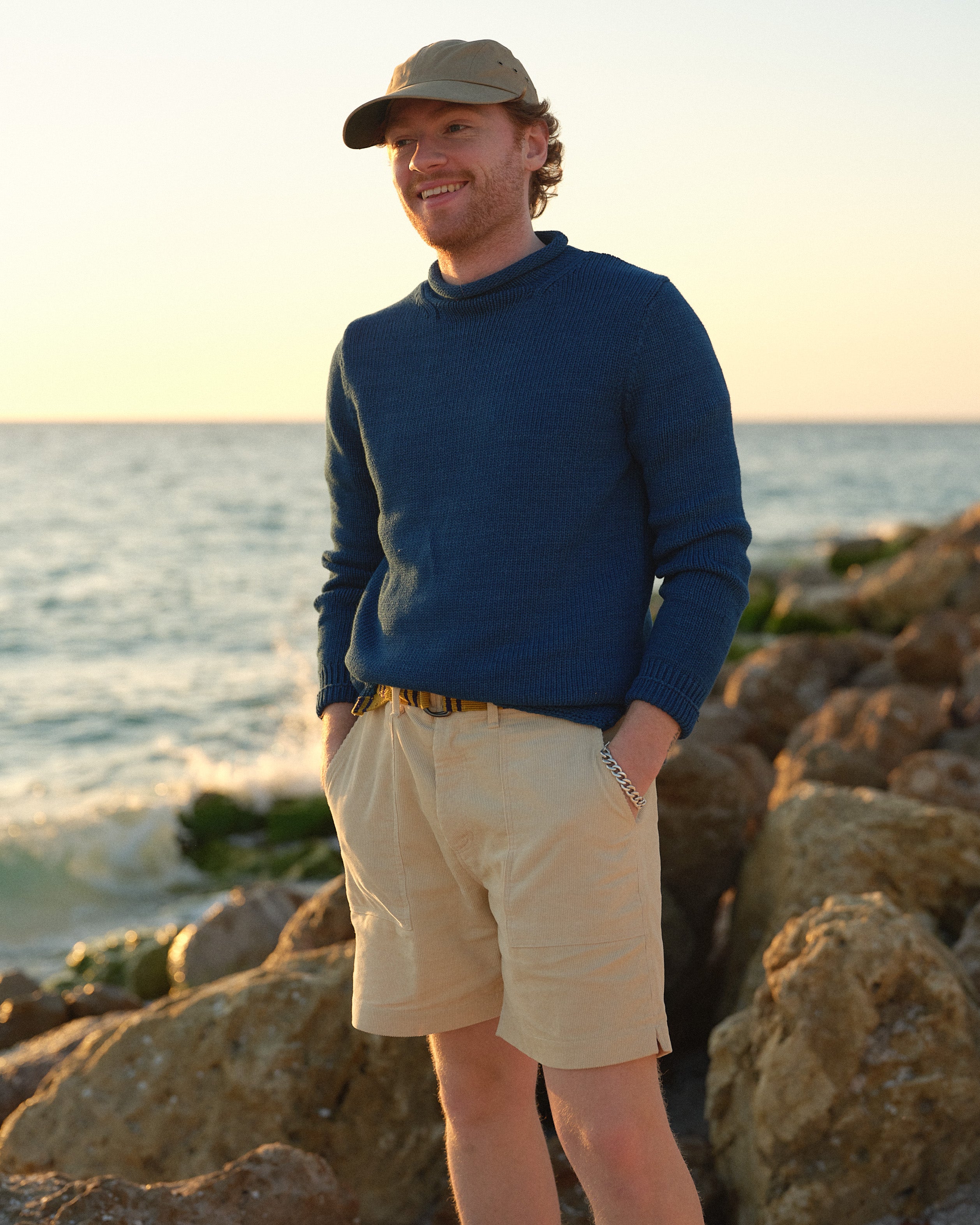 Deep Sea Fisherman's Sweater in Indigo