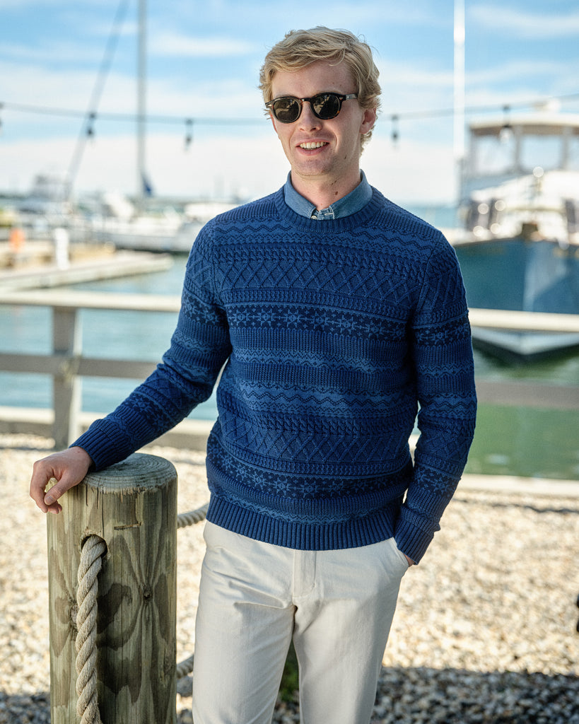 Fisherman's Sweater in Denim Mix – Quaker Marine Supply Co.