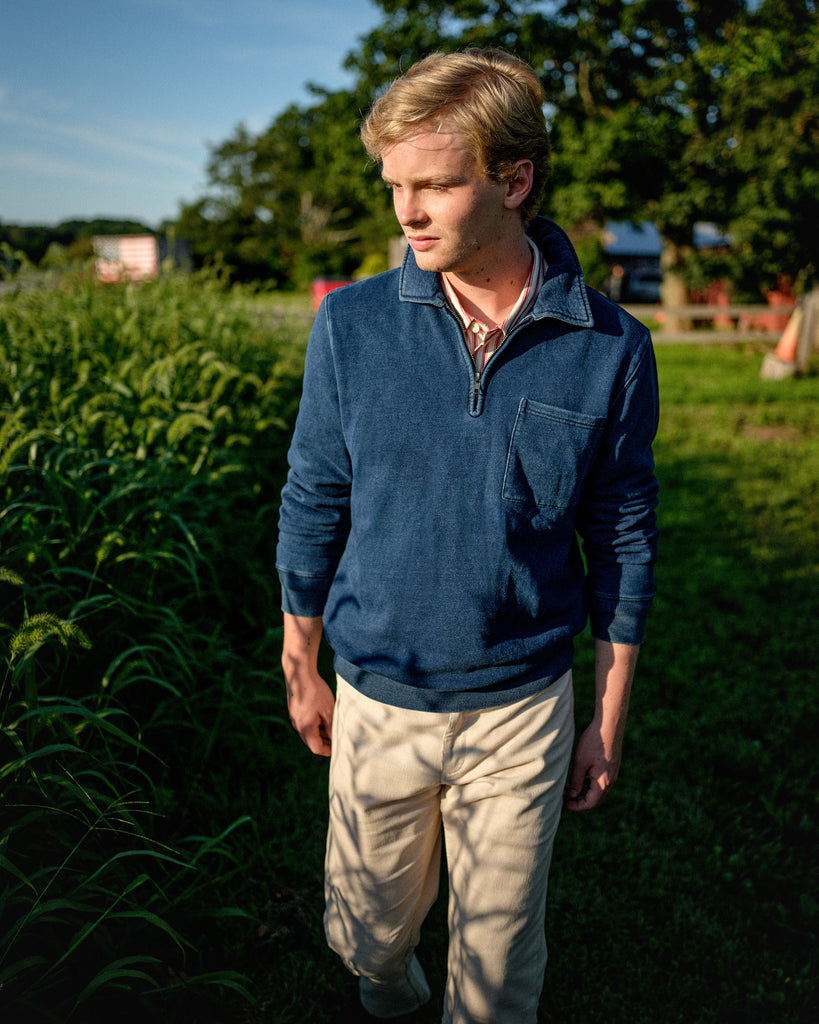 Fisherman's Sweater in Denim Mix – Quaker Marine Supply Co.