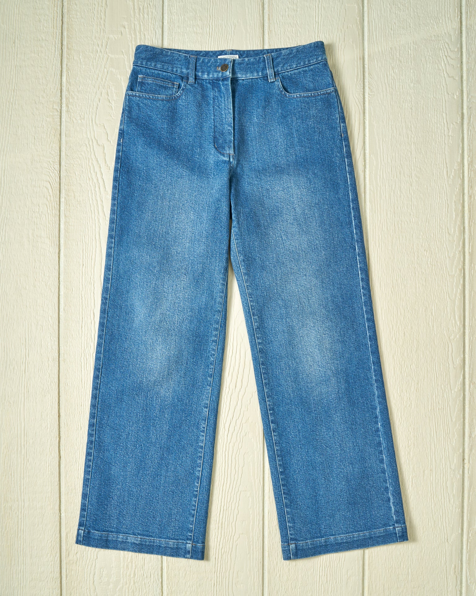 Women's Five Pocket Jean in Mid Wash Denim – Quaker Marine Supply Co.