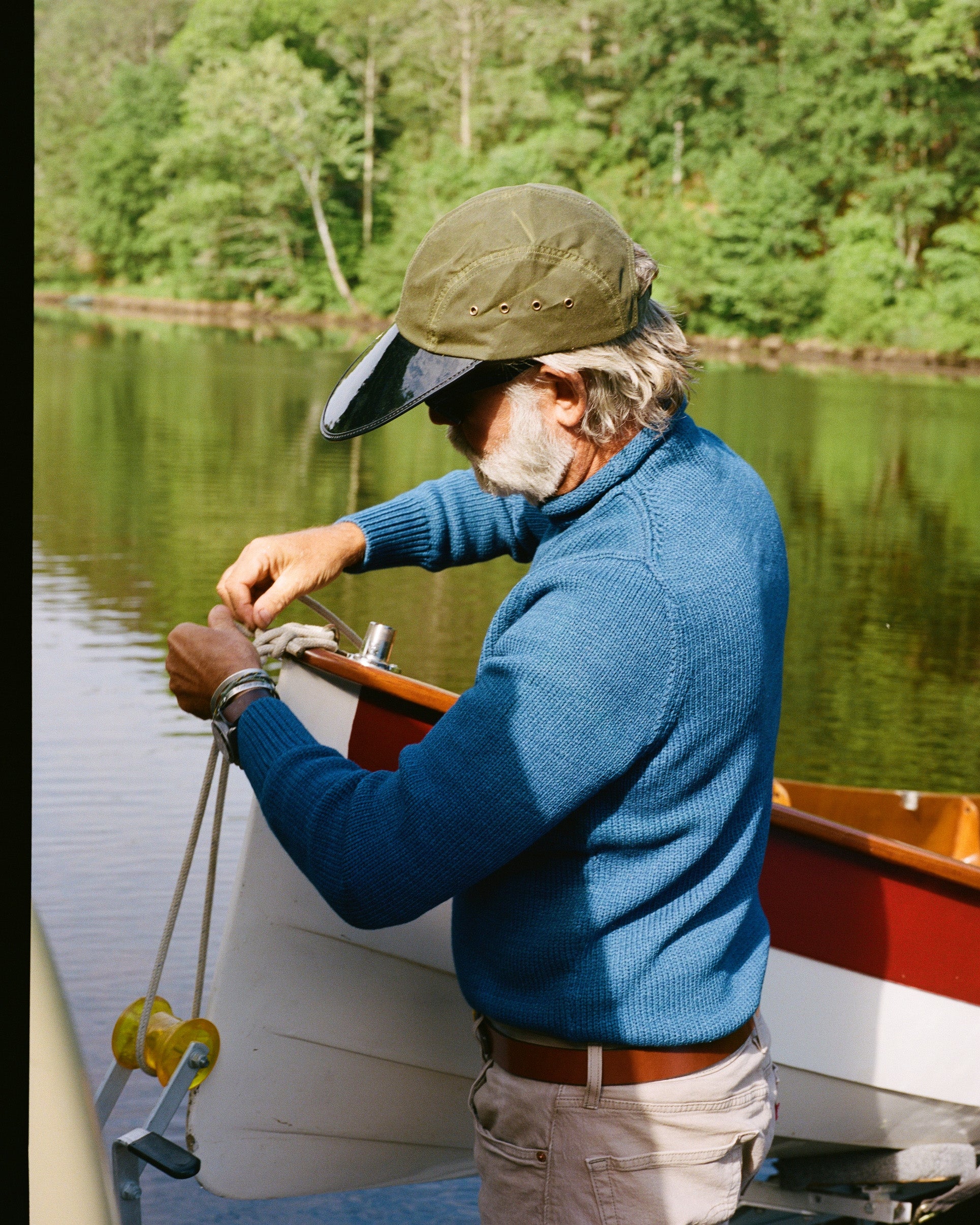 Deep Sea Fisherman's Sweater in Indigo – Quaker Marine Supply Co.