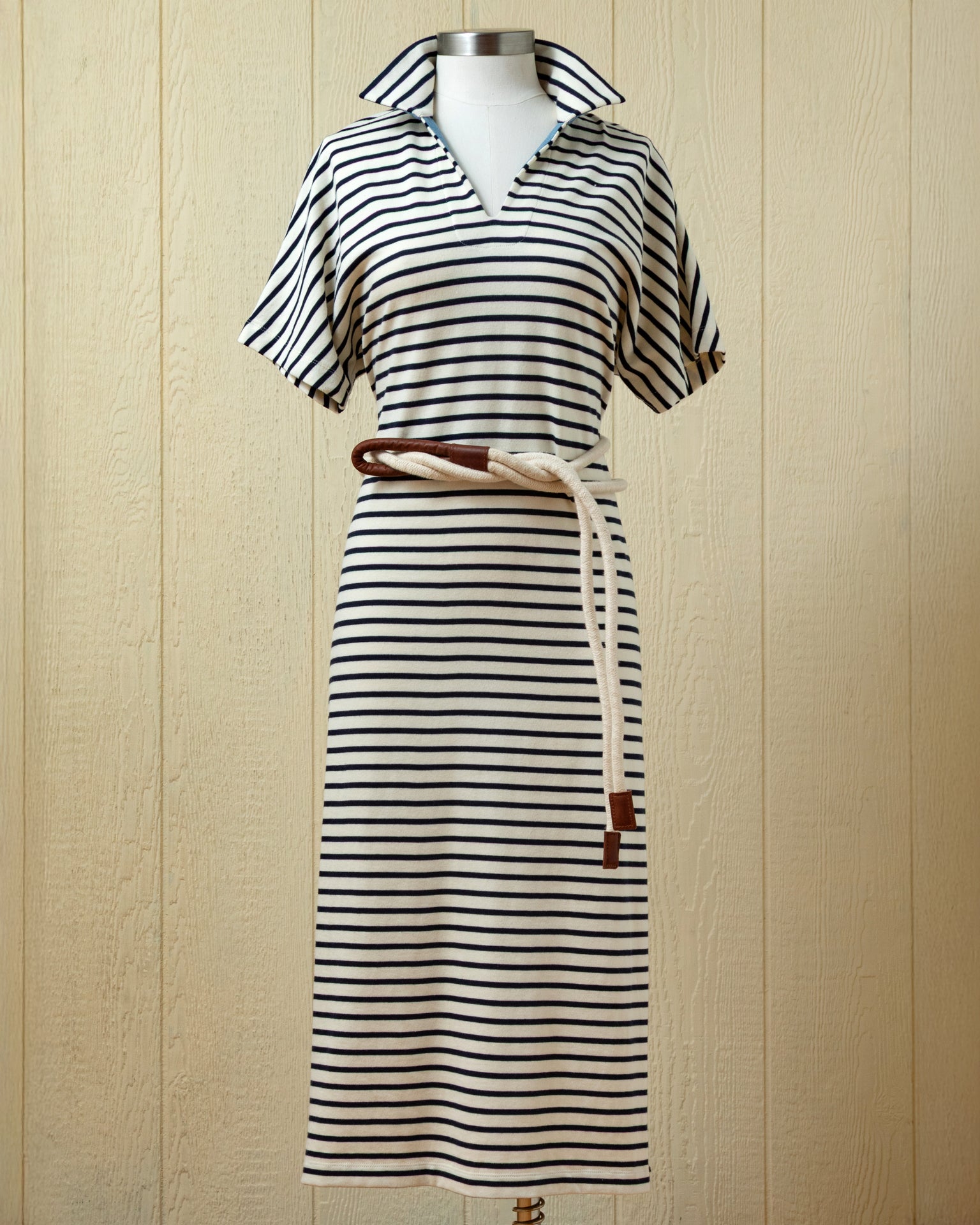 Marin Dress in Cream/Navy S Marin Dress in Cream/Navy S