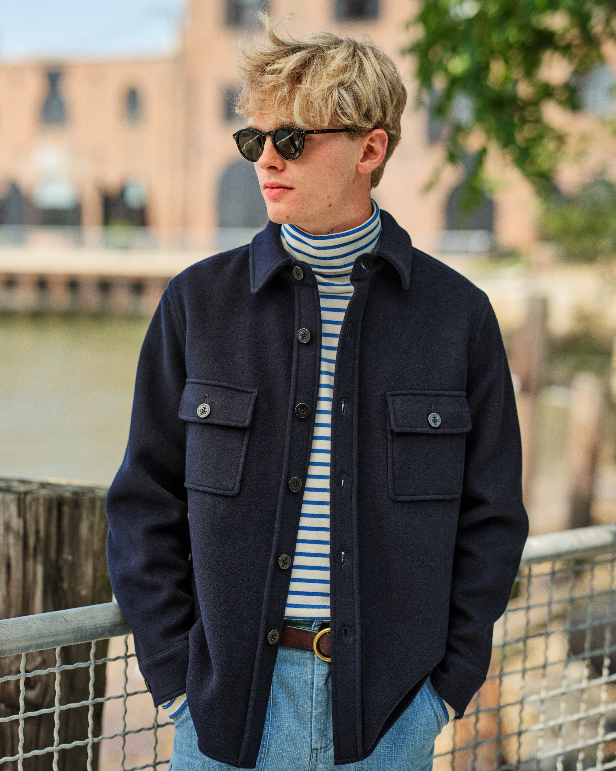 【極美品】WIND AND SEA CPO Shirt Jacket CPO Shirt Jacket in Navy Wool – Quaker Marine Supply Co.