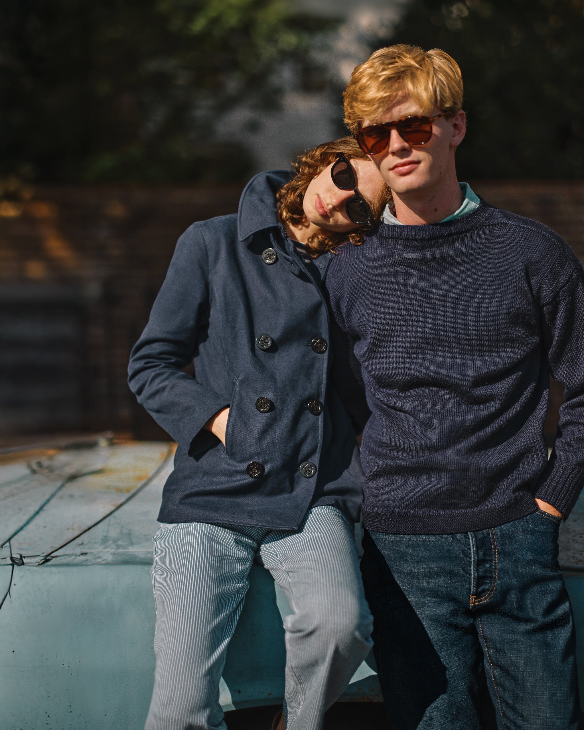 Women's Cropped Peacoat in Navy – Quaker Marine Supply Co.