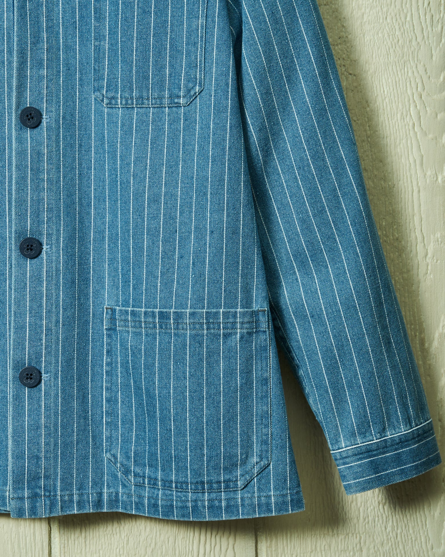 French Workman's Jacket in Pinstripe Denim – Quaker Marine Supply Co.