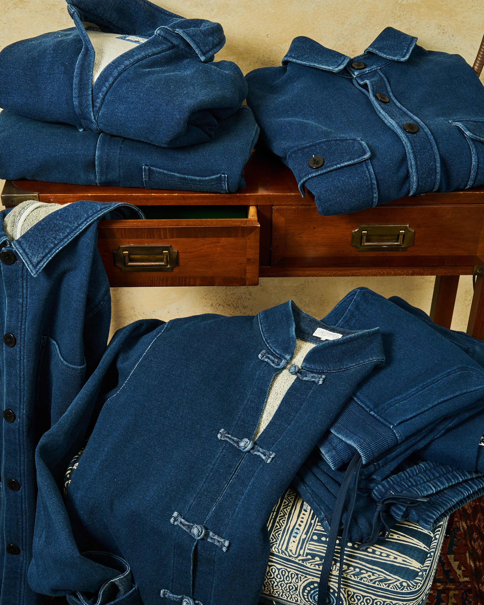 CPO Shirt Jacket in Dark Wash Indigo Loopback Terry – Quaker