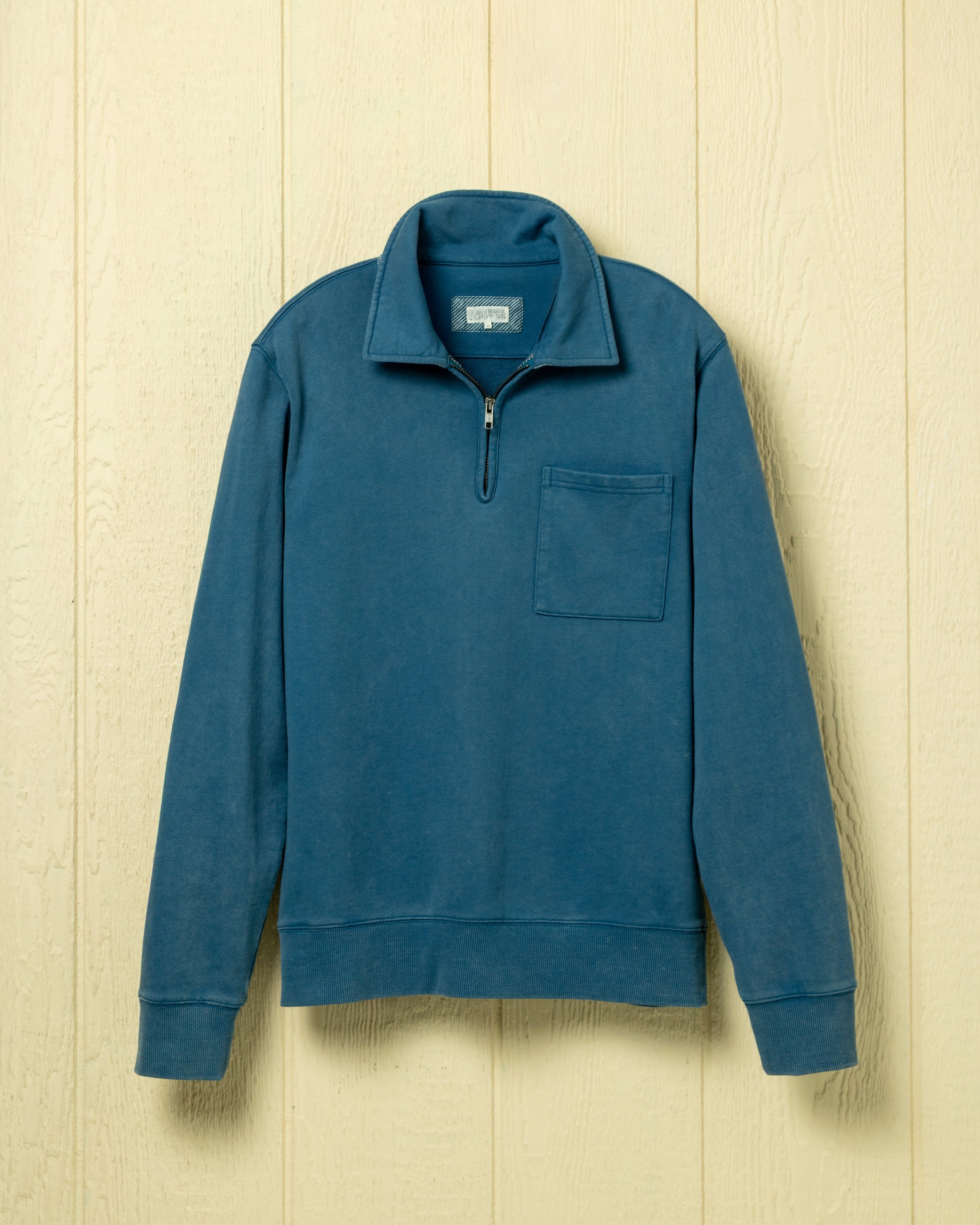 Salt Washed Chilmark 1/4 Zip Pullover in Atlantic Blue – Quaker