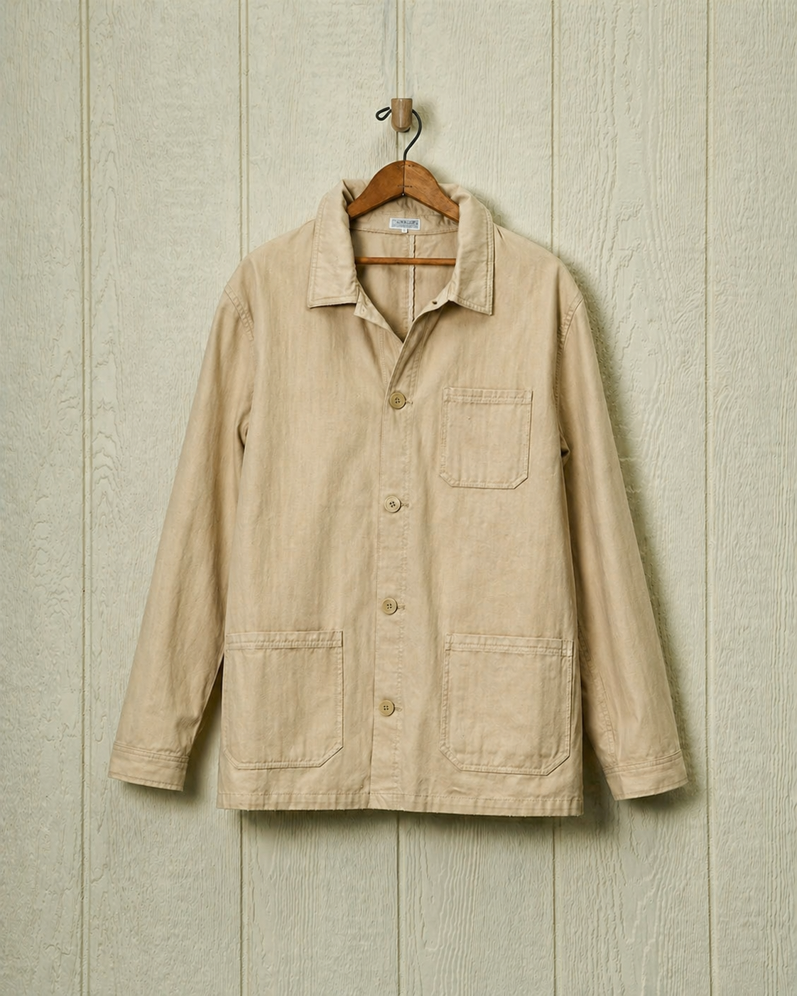 French Workman's Jacket in Khaki Herringbone – Quaker Marine French Workman's Jacket in Khaki Herringbone – Quaker Marine