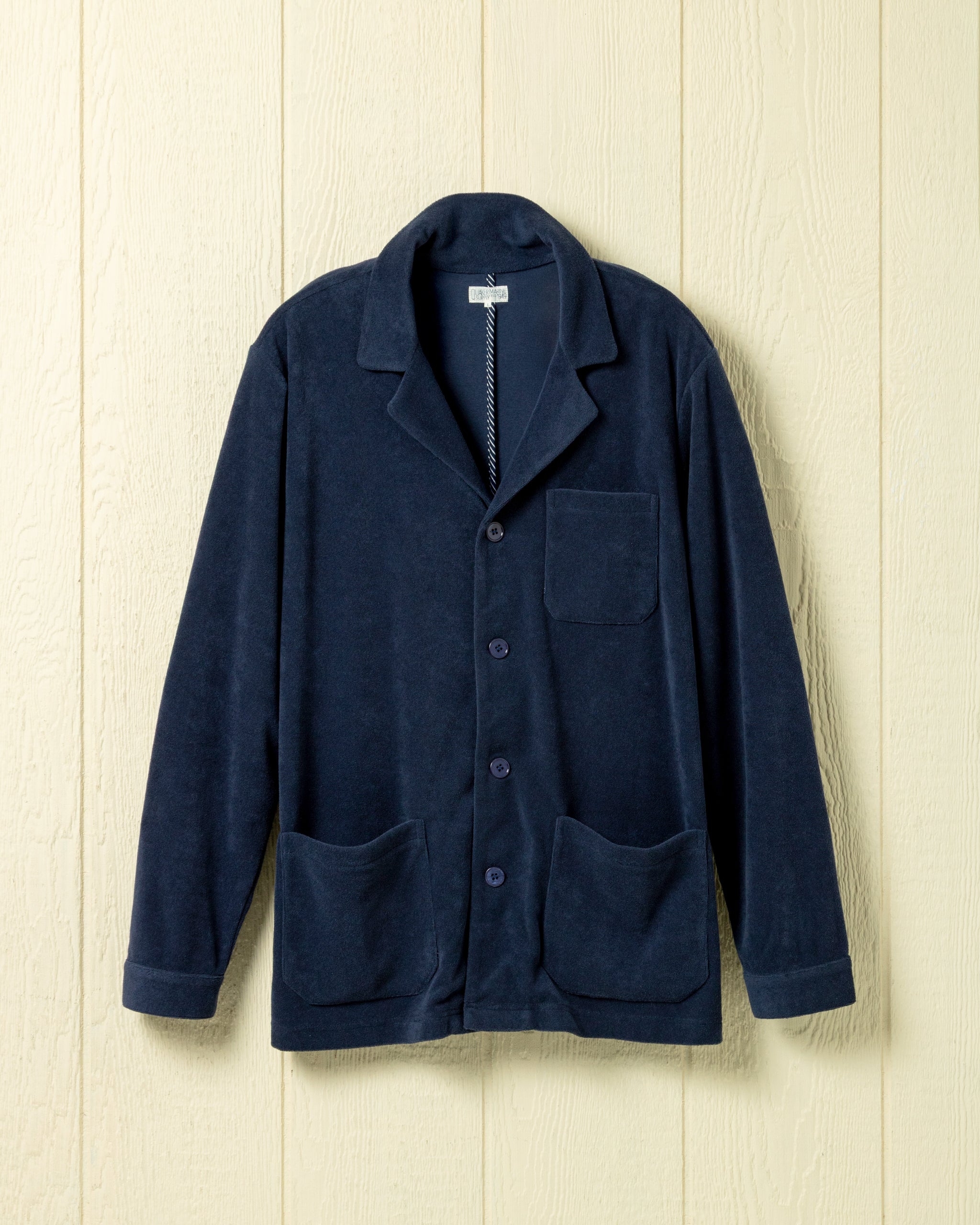 Loafer Jacket in Navy Terrycloth – Quaker Marine Supply Co.