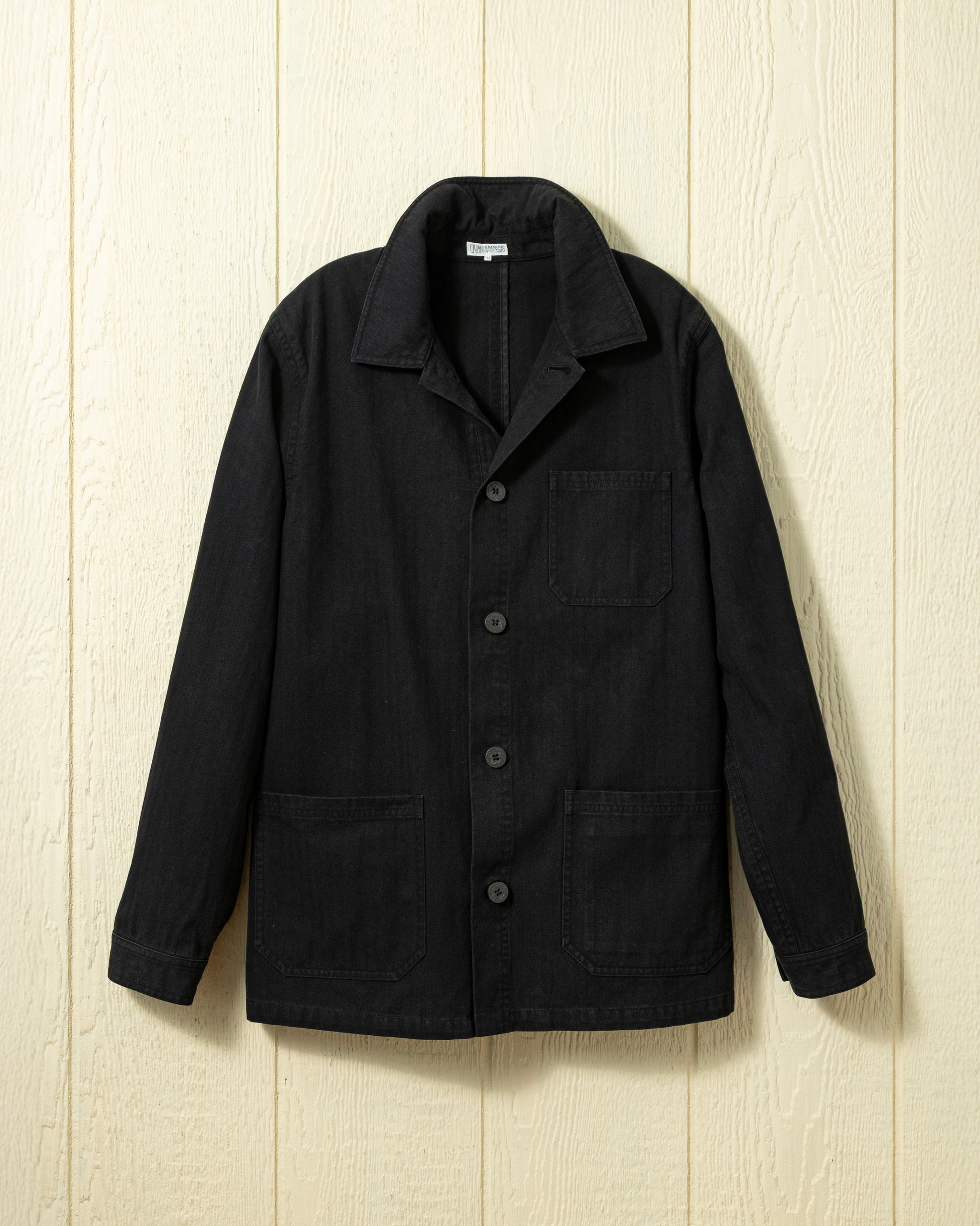 French Workman's Jacket in Graphite Herringbone – Quaker Marine