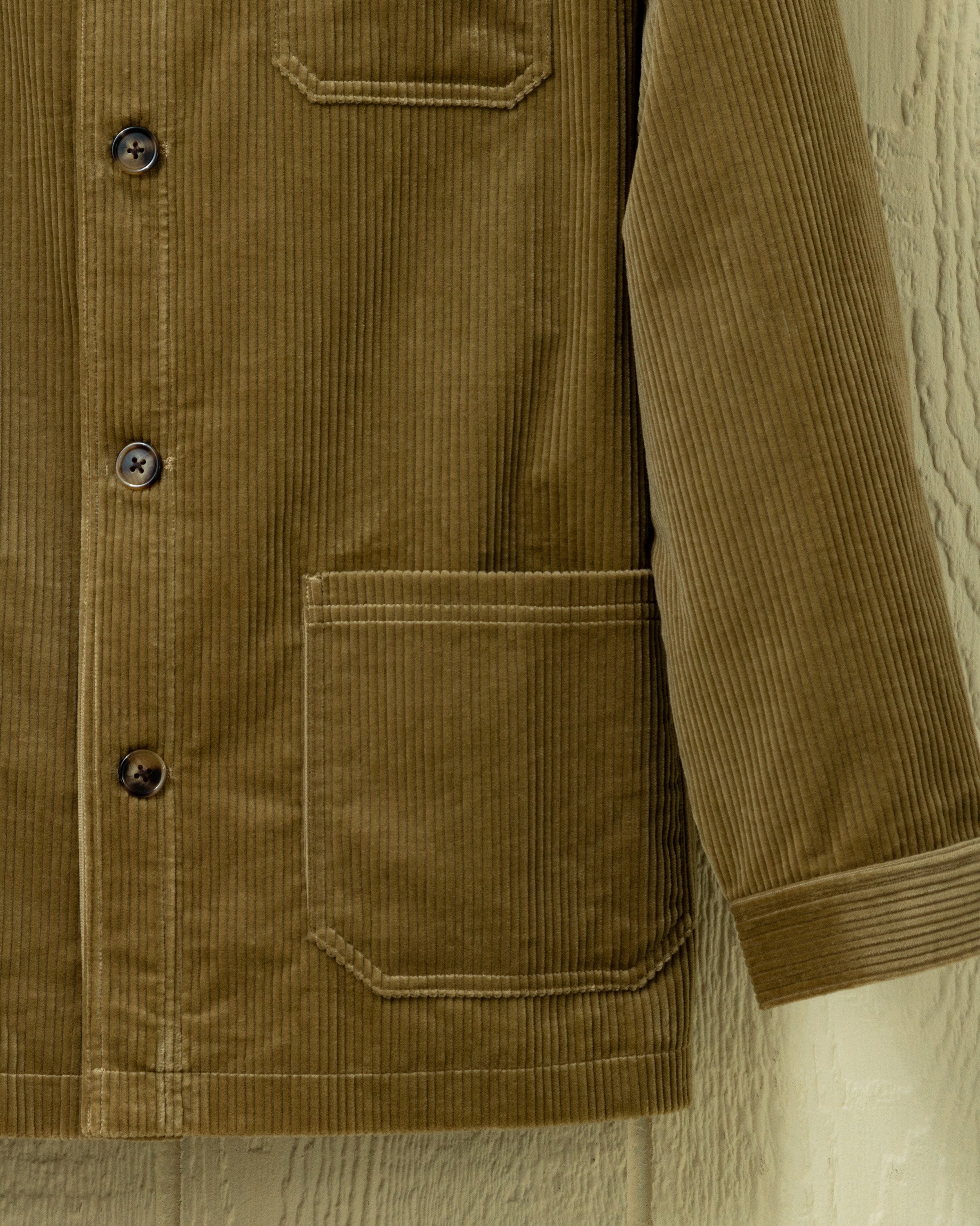 French Workman Jacket Rework Corduroy French Workman’s Jacket in Taupe – Quaker Marine Supply Co.
