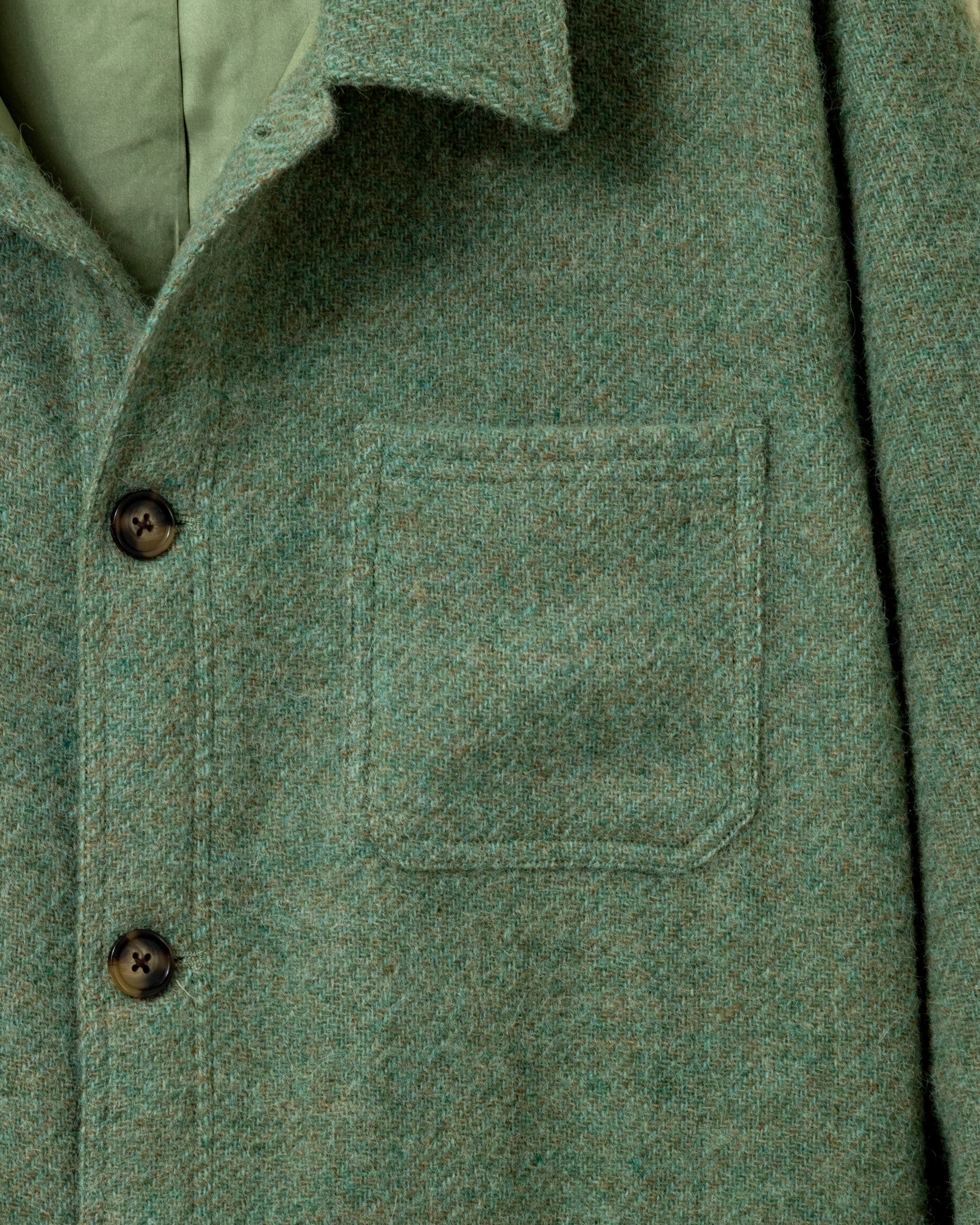 Shetland Wool French Workman's Jacket in Lovat Green – Quaker