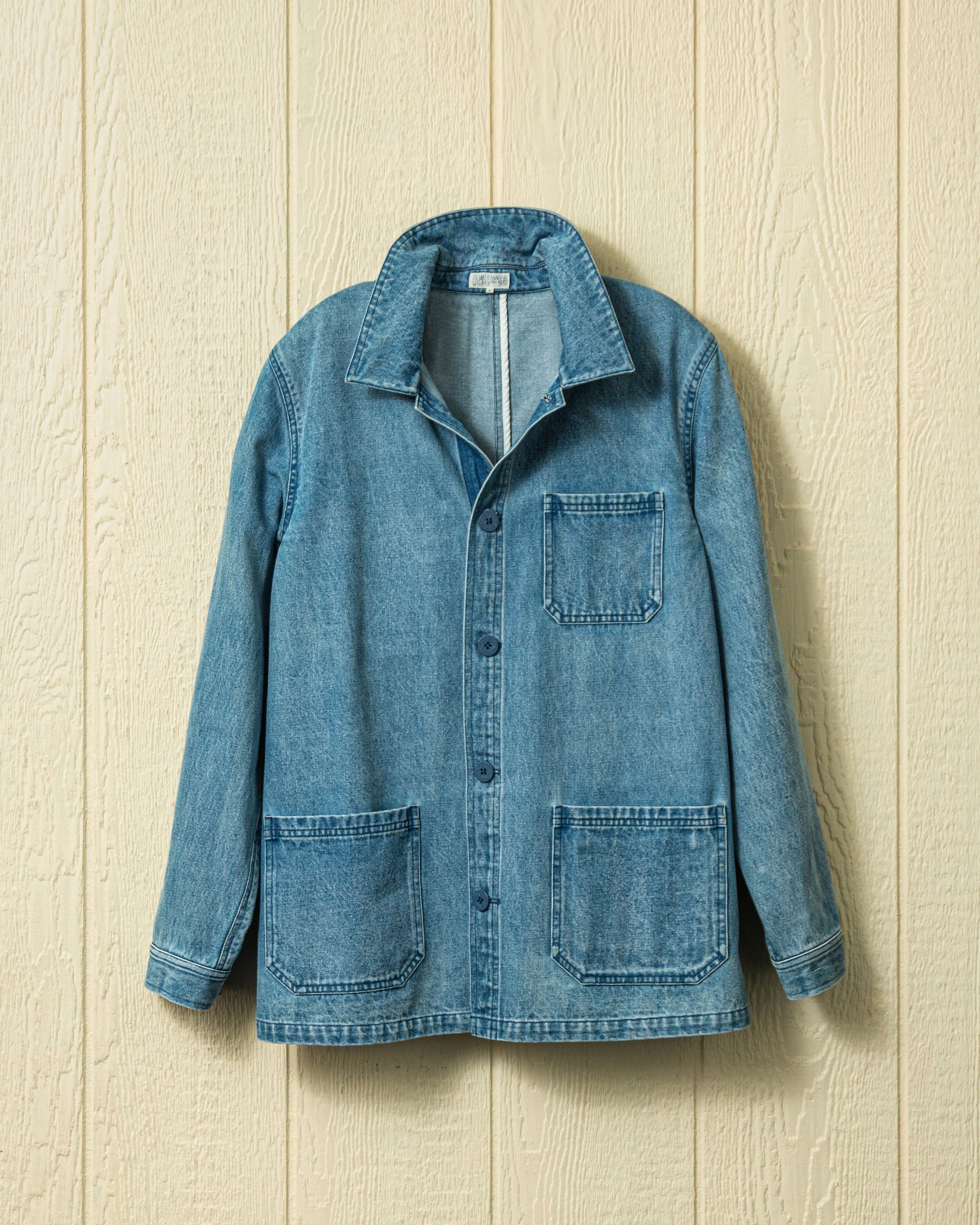 French Workman's Jacket in Light Wash Denim – Quaker Marine Supply Co.