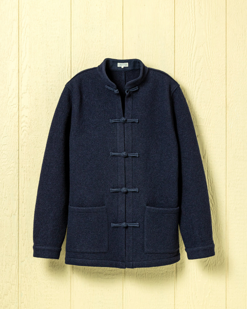 French Workman's Jacket in Squash Herringbone – Quaker Marine