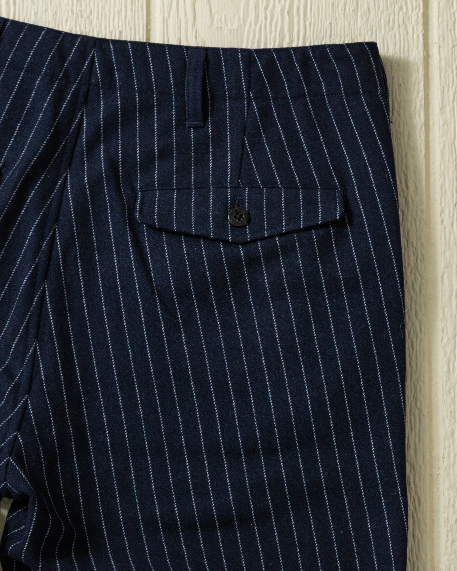 Camden Pant in Navy Chalk Stripe Washed Wool – Quaker Marine