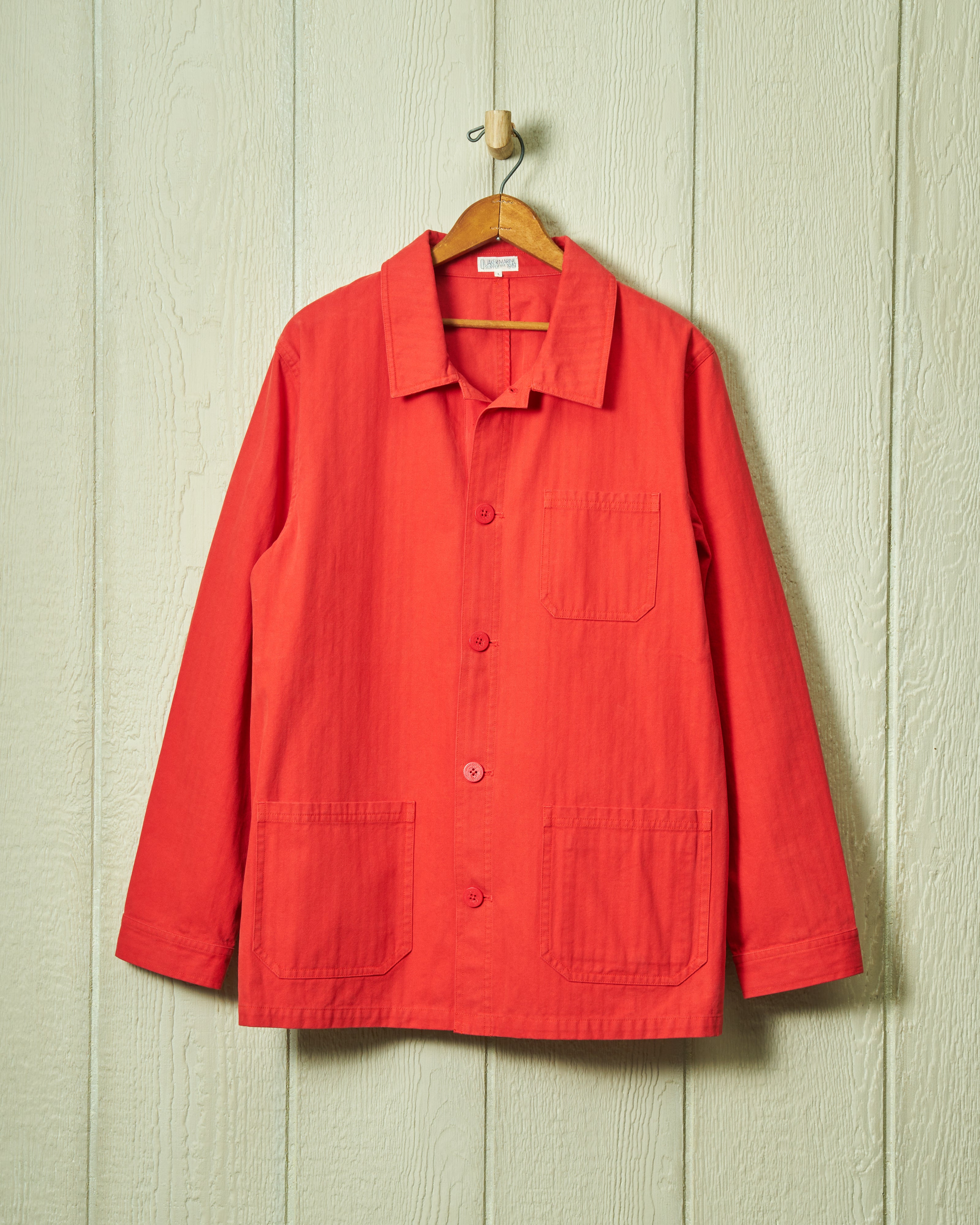 ジャケット・アウター French herringbonetwill work jacket French Workman's Jacket in Olive Herringbone – Quaker Marine