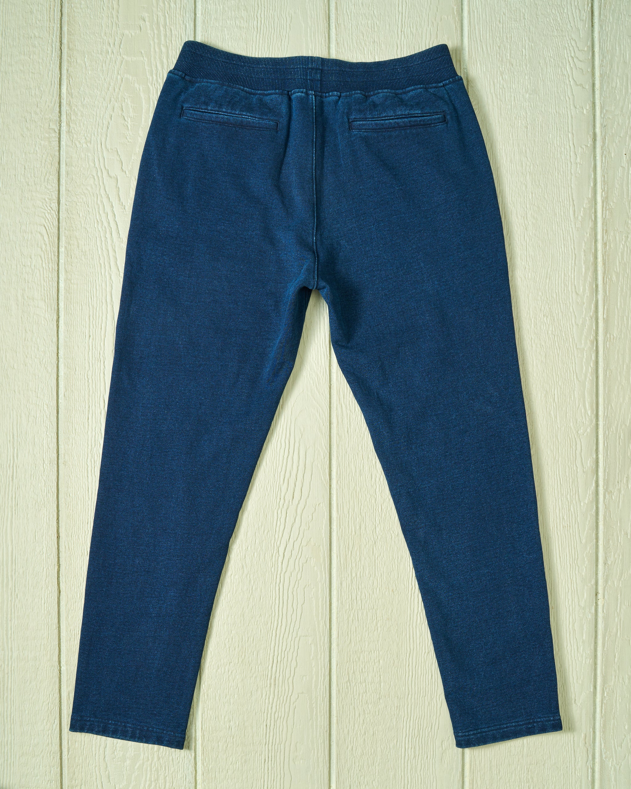 Monterey Pant in Dark Wash Indigo Loopback Terry – Quaker Marine 