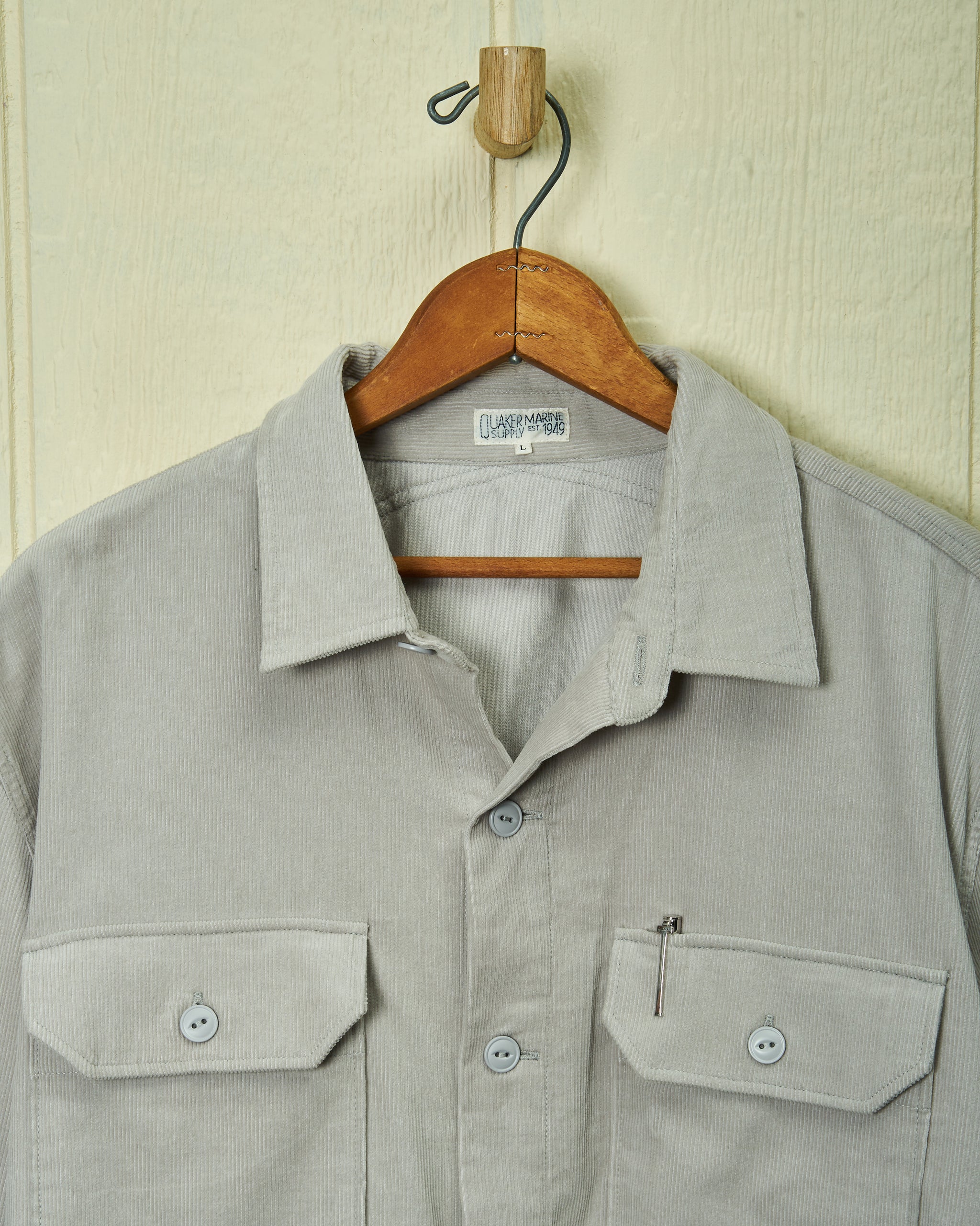 60s JEFFERSON Corduroy Open Collar Shirt