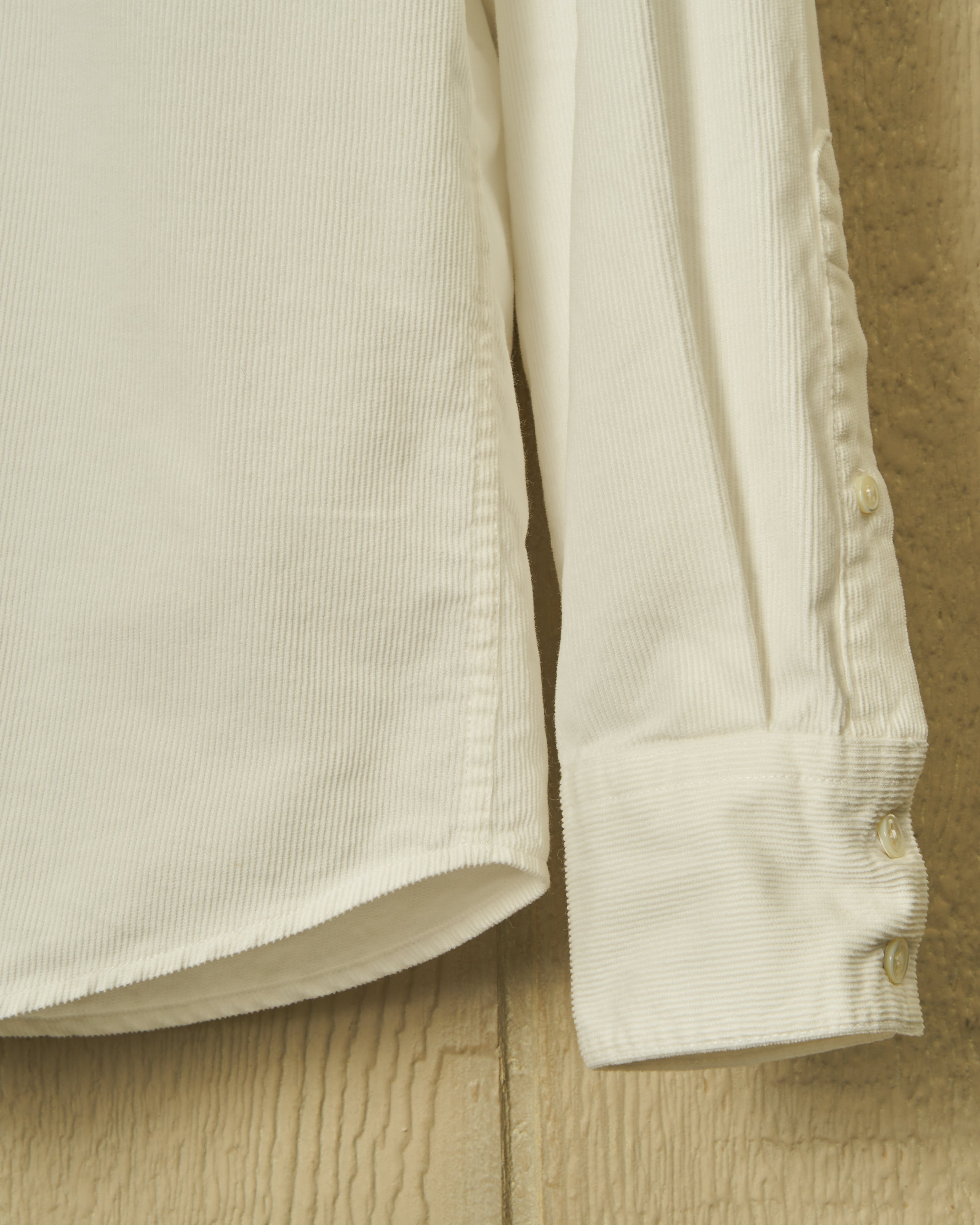 Solid Fine Pinwale Cotton Corduroy - White