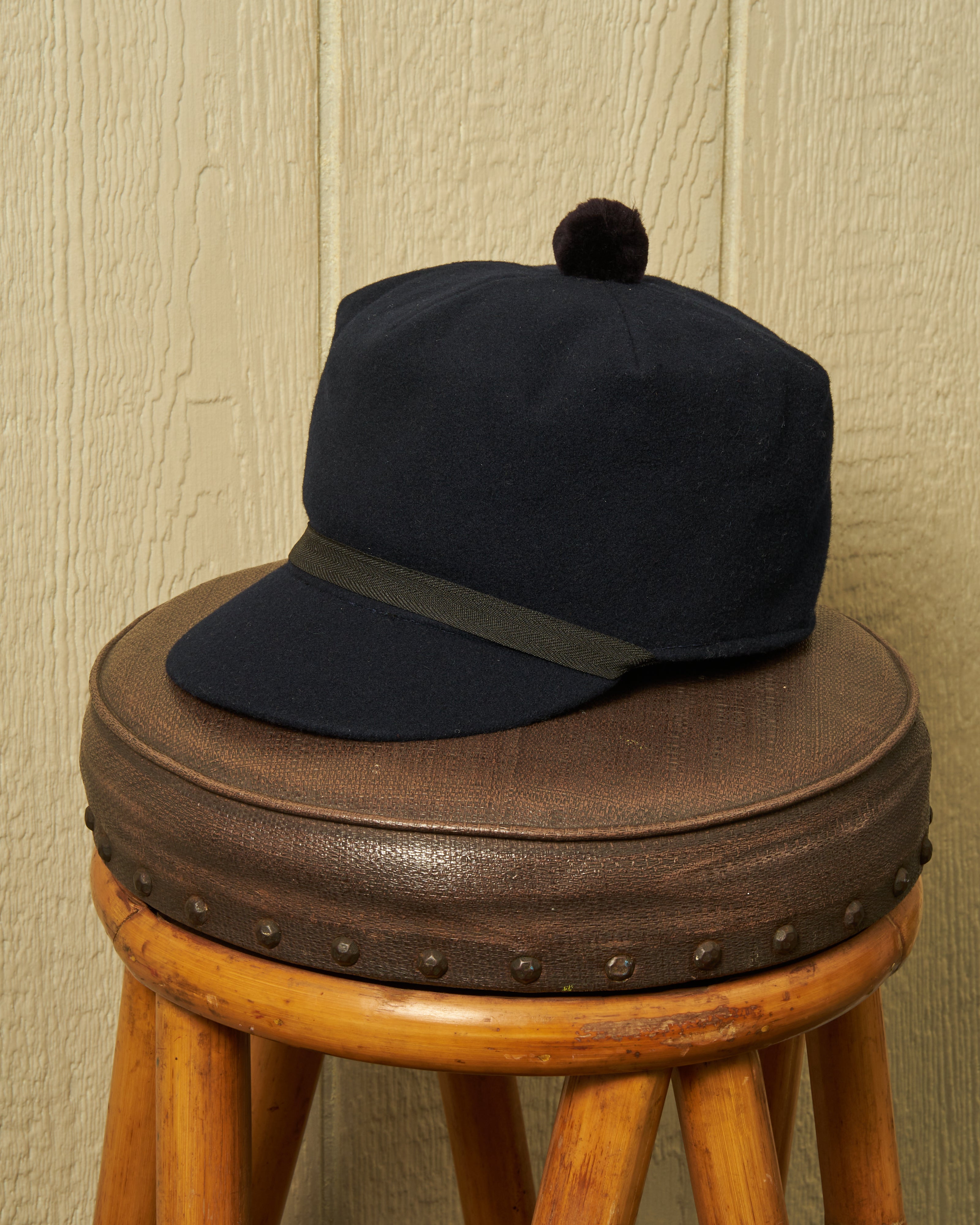 Boothbay Cap in Navy Melton Wool