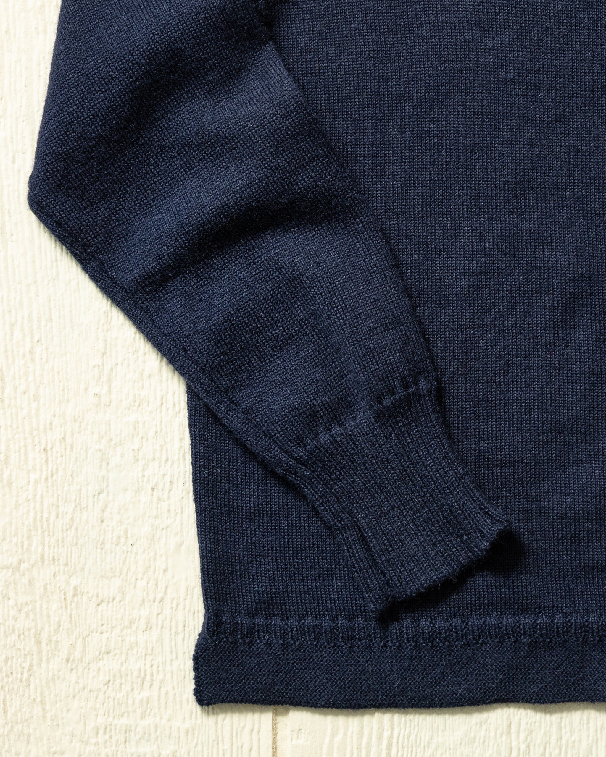 Merino Wool Guernsey Sweater in Navy – Quaker Marine Supply Co