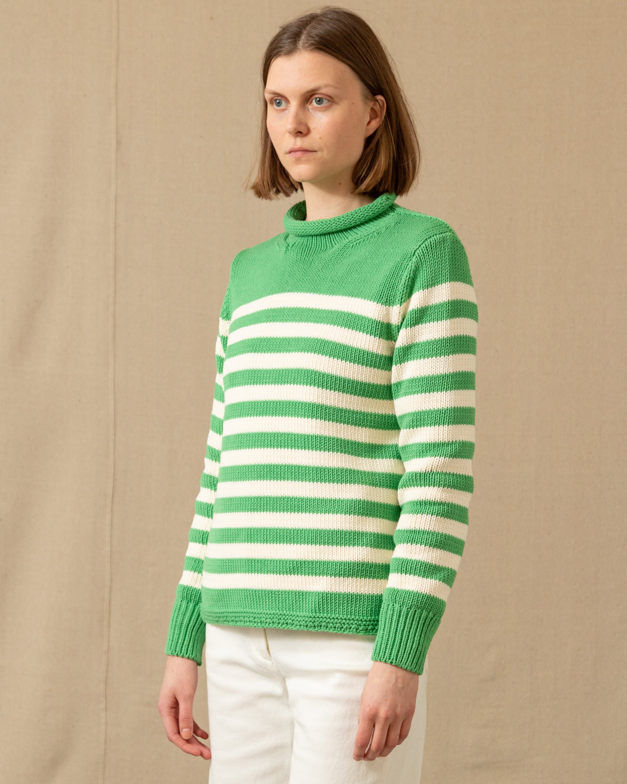 最終価格【Ameri VINTAGE】SWELL STRIPE KNITグリーン Ameri（アメリ）の「SWELL STRIPE KNIT（ニット/セーター）」 - WEAR