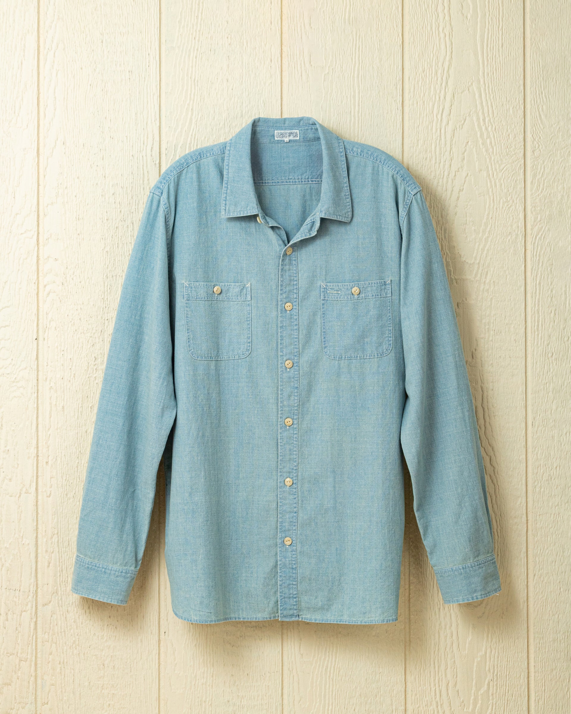 Work Shirt in Chambray – Quaker Marine Supply - Main Image