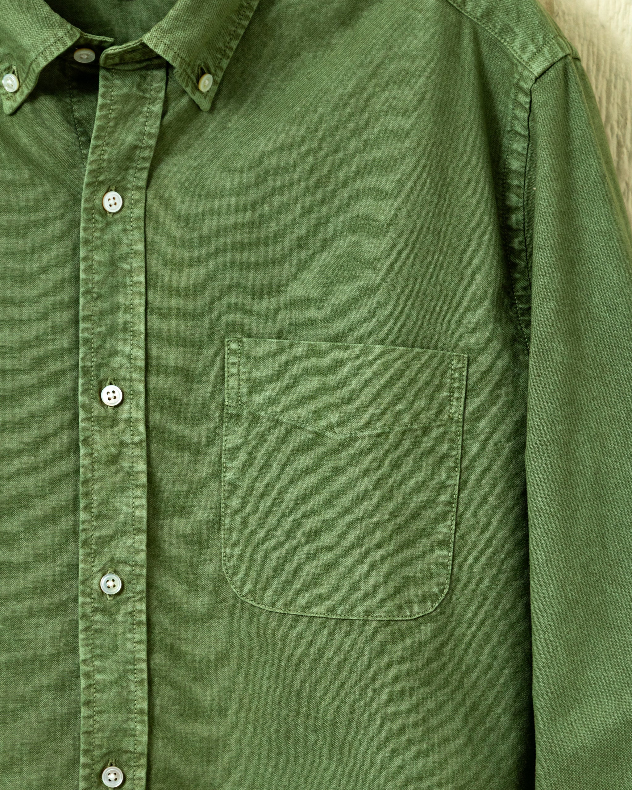 Garment Dyed Oxford Shirt in Olive – Quaker Marine Supply Co