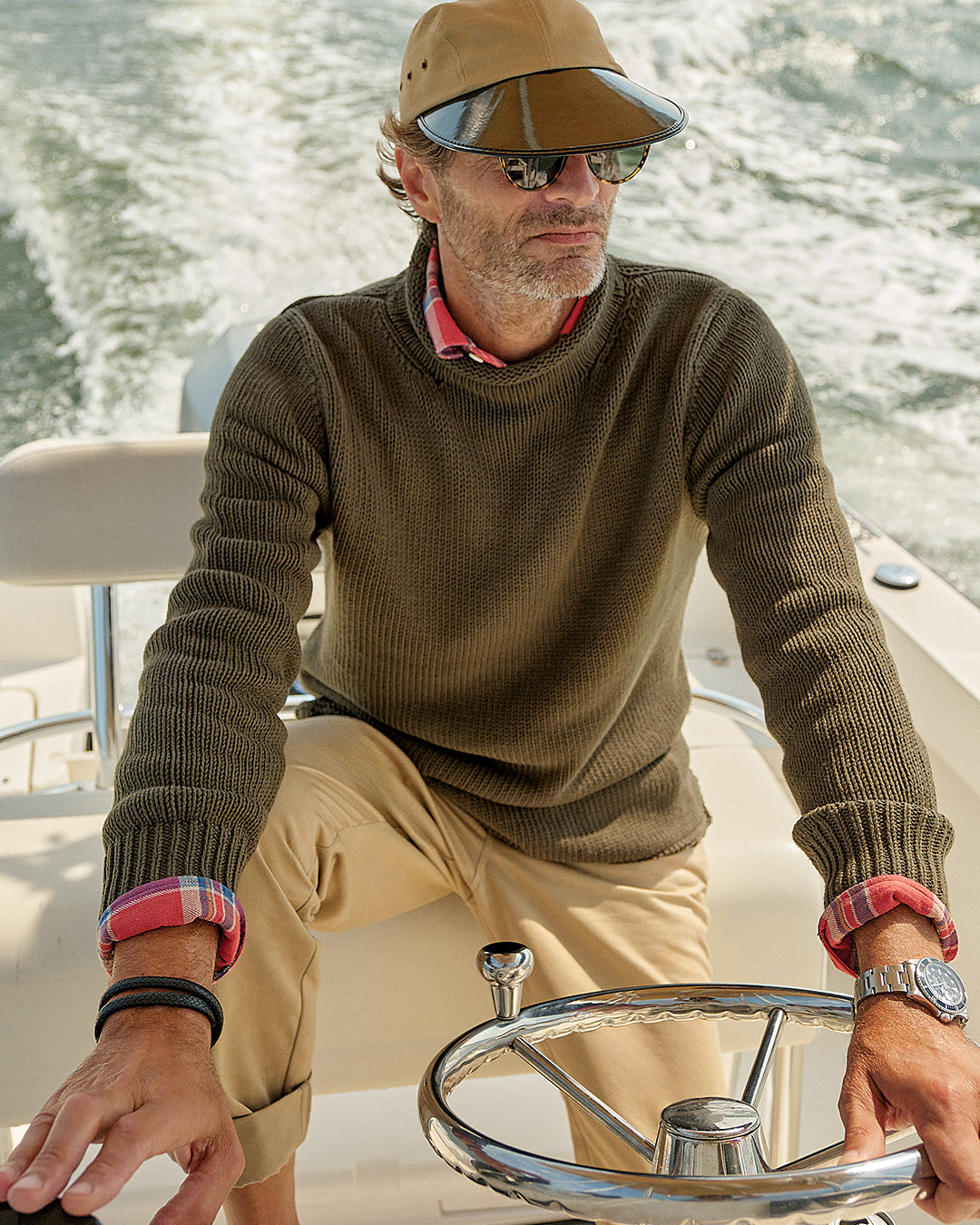 Fisherman's Sweater in Olive – Quaker Marine Supply Co.