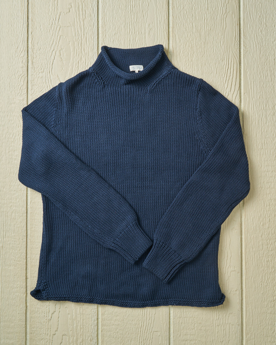 Fisherman's Sweater in Navy – Quaker Marine Supply Co.