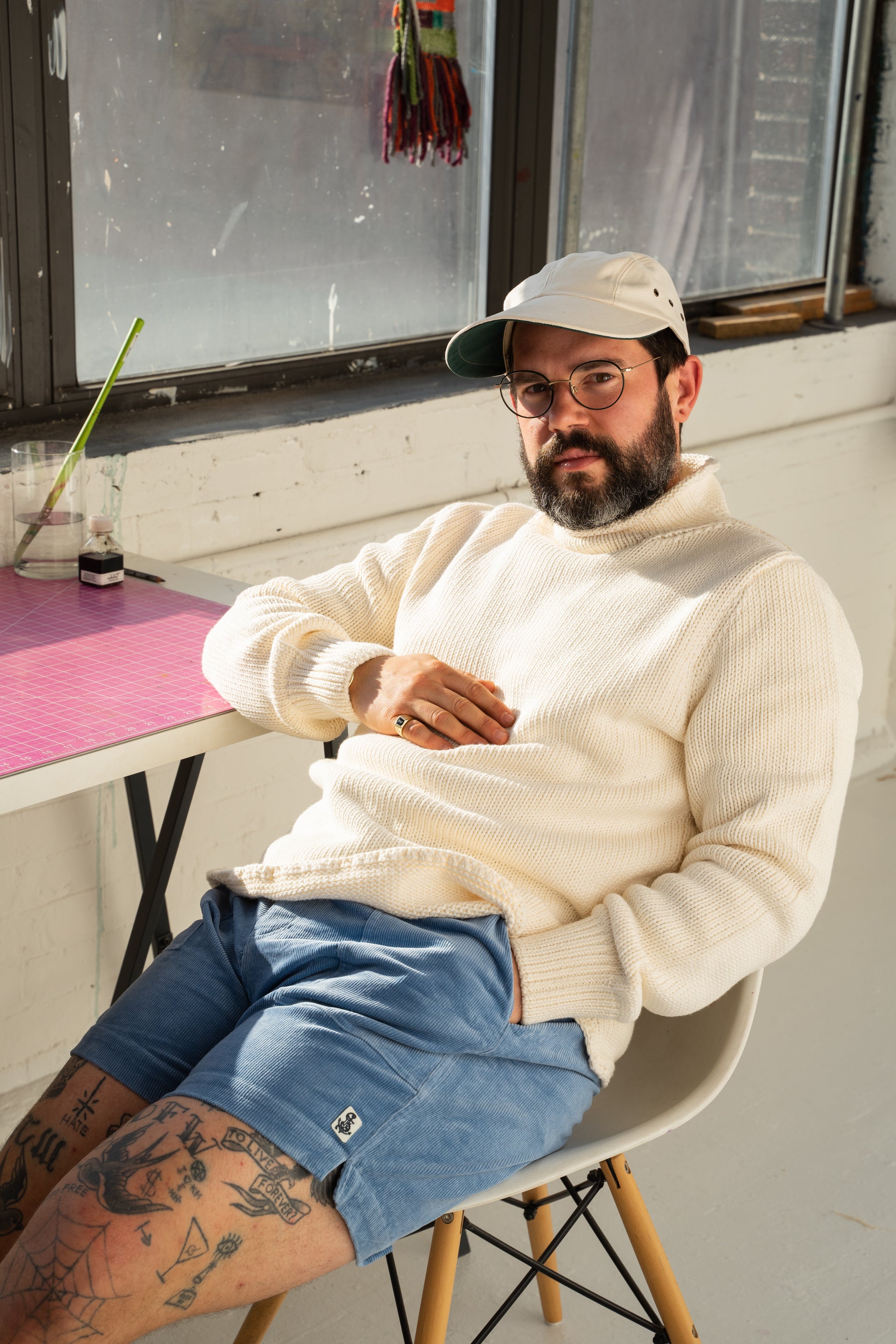 Fisherman Sweater in Pheasant Orange – Nigel Cabourn