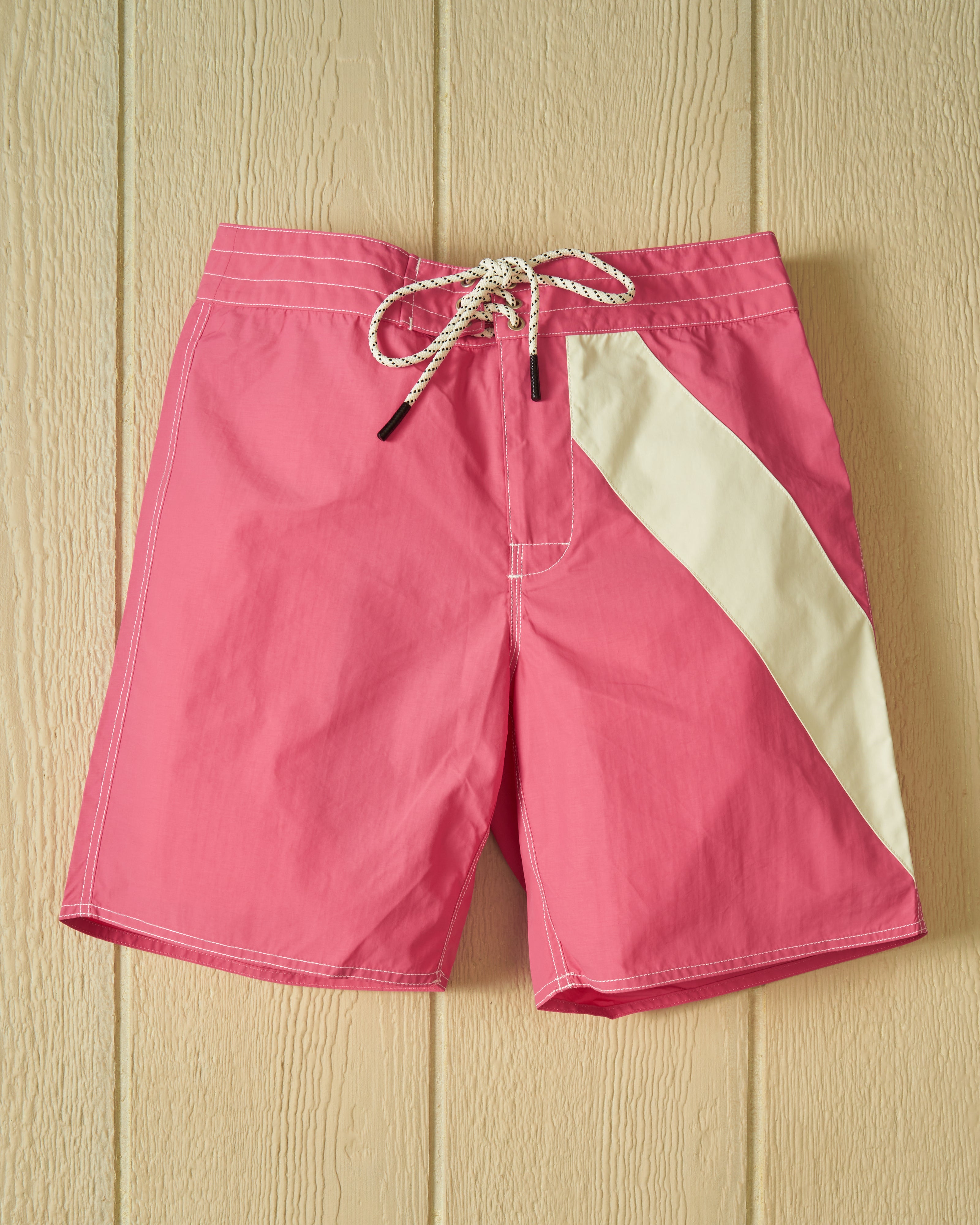 Mens Beach Shorts: PLAIN FADED RED