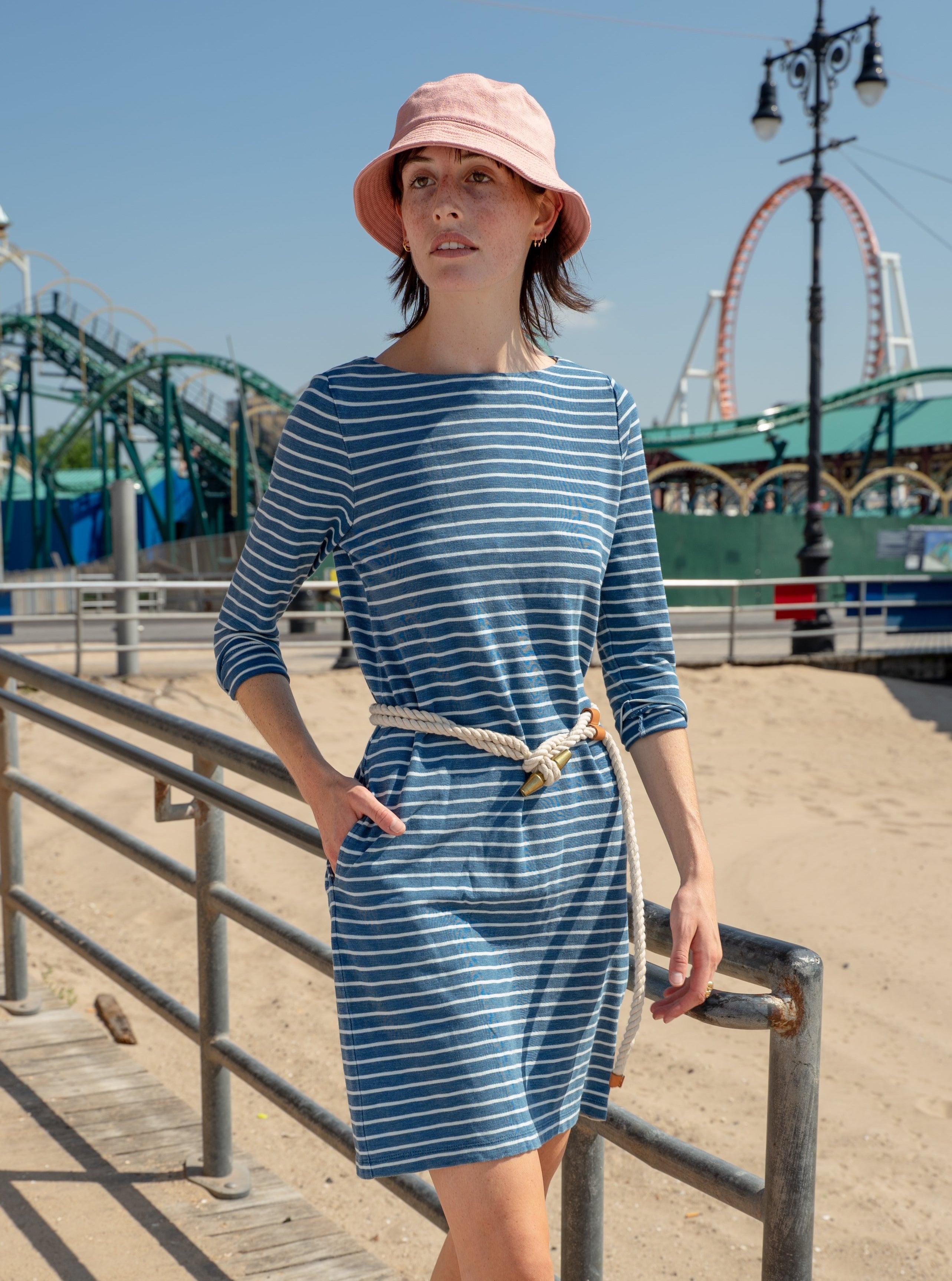 Women's French Sailor Dress in 3/4" Blue/White – Quaker Marine Supply Co.