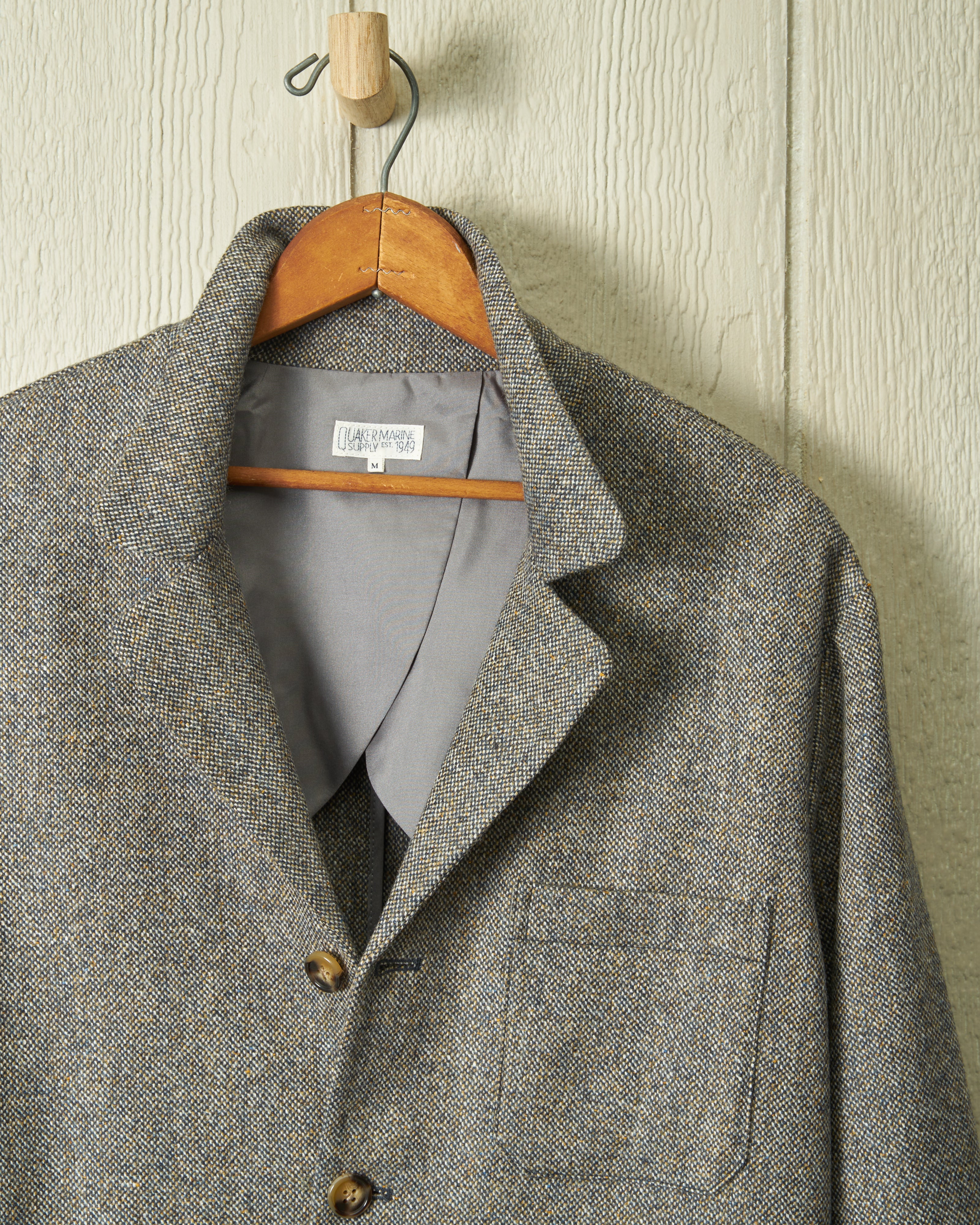 Lambswool Loafer Jacket in Birdseye Tweed