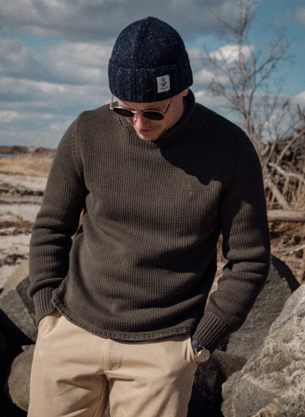 Fisherman's Sweater in Olive – Quaker Marine Supply Co.